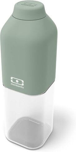 monbento - Clear Reusable Water Bottle MB Positive M green Natural - 17 floz/500 ml Water Bottle Perfect for Work, Travel, Sport, Picnic - Compact, Leakproof BPA Free Water Bottle - Green in Saudi Arabia