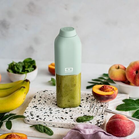 monbento - Clear Reusable Water Bottle MB Positive M green Natural - 17 floz/500 ml Water Bottle Perfect for Work, Travel, Sport, Picnic - Compact, Leakproof BPA Free Water Bottle - Green in Saudi Arabia