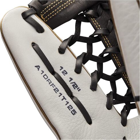 قفاز ويلسون 2022 A1000 T125 مقاس 12.5 بوصة Fastpitch Outfield - غطاء لليد اليسرى، أبيض/أسود/ذهبي معدني in Saudi Arabia