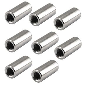 (8 Pieces) M14 20x30mm Round Connector Nuts 304 Stainless Steel Sleeve Nuts Long Rod Coupling Nut