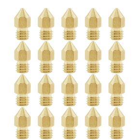 20PCS 0.4mm MK8 3D Printer Brass Extruder Nozzles for Anet A8 Makerbot CR-10 S4 S5 Ender 3 Ender 3 pro Ender 5