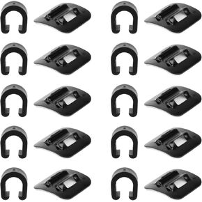 10 Packs Bicycle Cable Clips, Bike Cable Buckle Plastic Bike Cable C-clips Bicycle Brake Wire Clips Bike Cable Guide Clips Household Cable Clips Bicycle Lead Frame Buckle