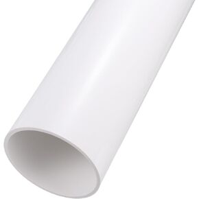 4" x 4.3" PVC Pipe 13" Plastic Rigid Tubing Round High Impact Drain Pipe, [for Greenhouse Garden Home HVAC Plumbing] - 101.6x110mm / White