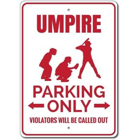 Umpire Parking Sign, Umpire Tin Sign, Umpire Decor, Umpire Sign, Baseball Official Tin Sign｜Vintage Wall Decor Aluminium Sign 8" x 12",24ja05saA31