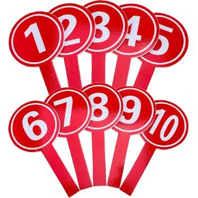 Trifold Poster Board 10 Pcs Score Paddles 1-10 Foam Score Boards Voting Scoreboards Auction Paddles for Classroom Party Sports Handheld Number Paddles