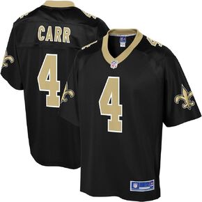 Men's Derek Carr Black New Orleans Saints Replica Jersey