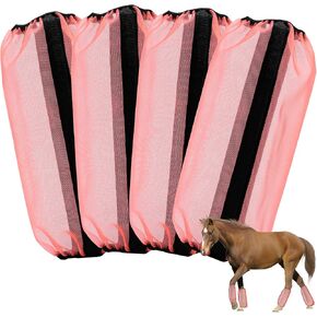 Mesh Fly Boots Horse Fly Boots Mesh Fly Wraps Leg Guard for Horse Set of 4