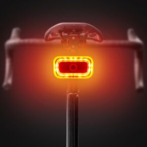 Smart Rear Bike Light, Brake Sensing Bike Tail Light, Auto On/Off, Waterproof, USB Rechargeable Bicycle Rear Light,1500m Viewable Range, Cycling Safety Accessories