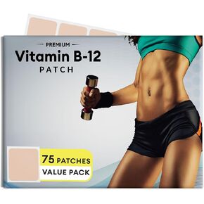 B12 Patch for Energy Plus – 75 Count Pack - B12 Patches – B12 with Methylcobalamin & Guarana