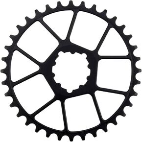MTB Bike Chainring Wide Narrow Teeth Chainwheel 8/9/10/11S Mountain Bicycle ChainWheel 32/34/36/38T Ultralight 55g 3-Nail (38T Black)