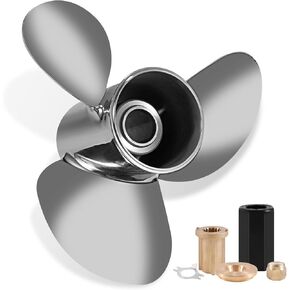 OEM Upgrade 13 1/4 x 17 Stainless Steel Outboard Propeller for Mercury Engines 40/50/70/75/80/90/100/115/125/140 HP, 15 Spline Tooth, RH