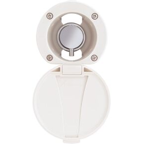 Aidack- صمام تحكم مجوف (خلاط ساخن/بارد)، كوب وغطاء أبيض دافئ، مقبض Aidack من الكروم - 136-1711-CW-W in Kuwait