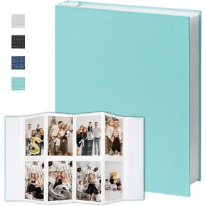 Vienrose Photo Album 4x6 100 Pockets Storage Photo for Family Wedding Anniversary Baby Vacation, Black