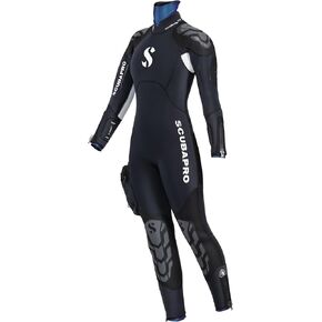 SCUBAPRO Women's NovaScotia Steamer with Hood Wetsuit with 7.5mm Thickness, Small, Black