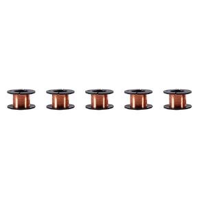Enameled Copper Wire, Magnet Wire, 5pcs 0.1mm Enameled Wire Copper Winding Wire Enamelled Repair Wire, Widely Used for Transformers Inductors 15m Length