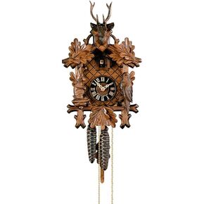 Cuckoo Clock 3-Leaves, Head of a Deer HO 1256/2