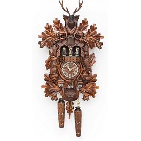 Trenkle Quartz Cuckoo Clock Hunting Clock, with Music, Turning Dancers TU 378 QMT HZZG