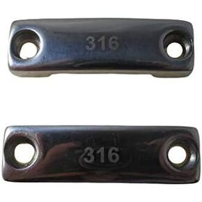 US Stainless 2 Pieces Stainless Steel 316 Webbing Bridge 1" (25mm) Marine Grade