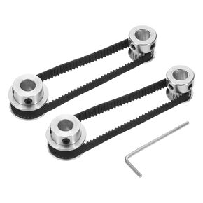uxcell 2 Set GT-2 Synchronous Wheel 20&30 Teeth 8mm Bore, Aluminum Alloy Timing Pulley Wheel with 2Pcs Length 200mm Width 6mm Belt for 3D Printer, CNC Machine (20-30T-8B-6)