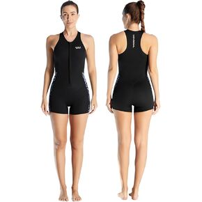 Women Neoprene Wetsuit, Sleeveless Wetsuits for Women, 2mm Diving Shorty Suit with Front Zipper for Swimming Diving Snorkeling Water Sport