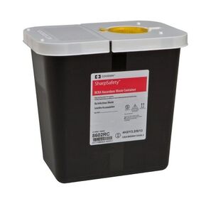 Covidien SharpSafety RCRA Waste Container 8602RC, 2 Gallon, 10 H X 10-1/2 W X 7-1/4 D Inch