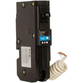 Cutler-Hammer BRLAFGF120 Circuit Breaker, 120 VAC, 20 A, 10 kAIC, 1 Pole