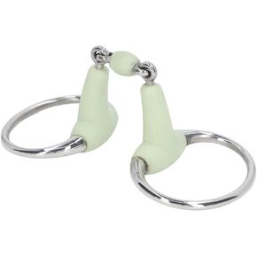 Pilipane Leather All Purpose Ring, O Ring, Horse Bit with Roller, English Happy Mouth Bit for Horses, Loose Thickeness Bit Loose Mouth Bit for Horse Racing, Suitable for 125mm Horse Mouth