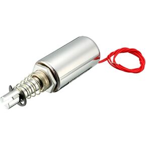 uxcell DC 12V 15N Force 10mm Stroke,Pull Push Type,Tubular Solenoid Electromagnet,Linear Motion,MQ8-Z15B