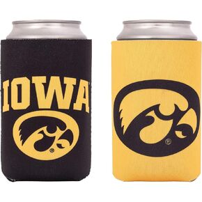University of Iowa Hawyeyes Can Insulator Beverage Cooler 1 Pack Foam Beverage Holder (1 Pack Can - Design A) (1)