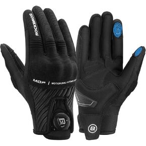 ROCKBROS Motorcycle Riding Gloves for Men Women, Touchscreen Motorcycle Gloves Breathable Cycling Hard Knuckles Gloves for Outdoor Sports Mountain Dirt Bike Bicycle MTB