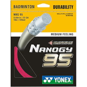 YONEX Nanogy 95 Badminton String (Rouge Pink)