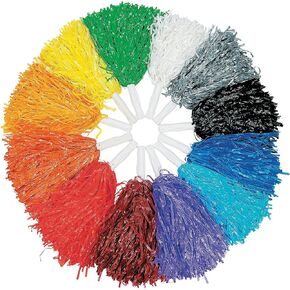 Cheerleader Pom Pom Assortment (12 Colors one of Each) School Spirit Supplies