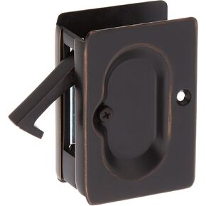 Emtek Premium Quality Mid-Century Pocket Door Passage Set in Oil-Rubbed Bronze