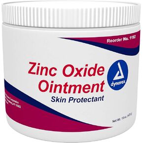 Dynarex Zinc Oxide Ointment, Soothes, Prevents, and Relieves Diaper Rash, Chaffed Skin, and Irritation, White, 1 Count - 15 oz. Jar of Ointment