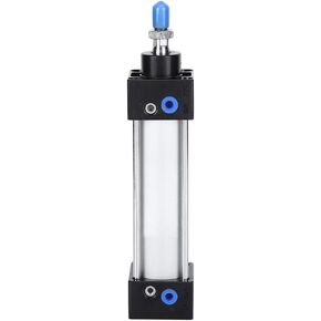 Pneumatic Air Cylinder SC32 PT 3/8 Aluminum Alloy Double Acting 1.3in Inner Diameter Screwed Piston Rod Dual Action(SC32X125)