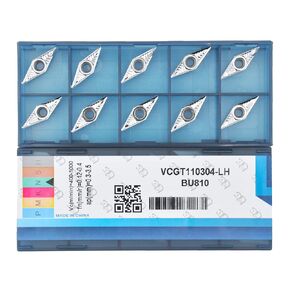 Carbide Inserts for Aluminum CNMG432 Cnmg120408-LH for Finish to semi-Finish Machining of Non-Ferrous Metal, 10PCS