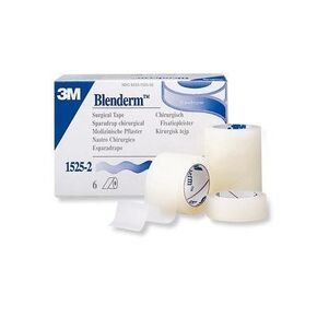 7774805 PT# 1525-1 Tape Blenderm Surgical 1" x5yd Plastic Adh Clr Waterproof 12/Bx Made by 3M Medical Products