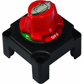 SeaSense Battery Disconnect Switch, 4 Positions, Off/1/Both/2 red