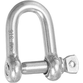 PATIKIL Screw Pin Shackle 316 Stainless Steel D Ring Shackle for Chains Wire Rope Outdoor