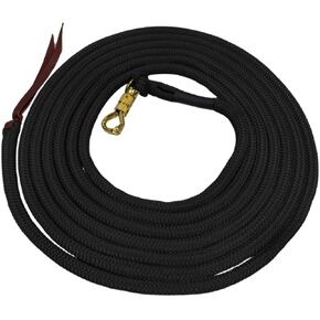 PARELLI 22 Foot Ground Training Rope - Strong Everyday Use All-Purpose Large Horse Lead Rope with Loop & Latigo Popper | 9/16" Diameter Smooth Yachting Braid, Vaquero