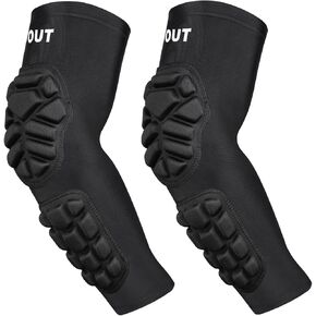 Padded Arm Sleeves Elbow Forearm Crashproof Pads Protection for Football Basketball Volleyball Soccer 2 Pack