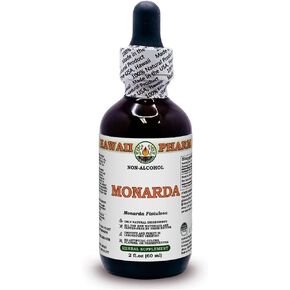 Hawaii Pharm Monarda Alcohol-Free Liquid Extract, Monarda (Monarda Fistulosa) Dried Herb Glycerite Natural Herbal Supplement, USA 2 oz