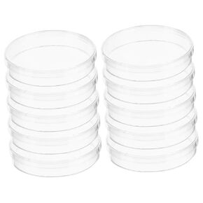 Healeved 10pcs Culture Plate Scientific Dish Blood Samples Dish Agar Plates Science Petri Dishes Petri Dishes with Lid Cell Culture Dish Lab Dishes Reaction Plate Plastic Disposable, medium