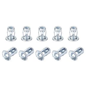 uxcell 50Pcs Multi-Grip Rivet Jack Nut, 1/4"-20 Petal Carbon Steel Thread Zinc Finish Blind for Plastic Pressboard Hardboard Door Anchors Aluminium cladding Steel Pipe