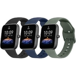 Oumida TPU Bands for Amazfit Bip 3 Pro/Bip 3/ Bip U Pro/Bip U/Bip S/Bip Lite/Bip S Lite/GTS 42mm, 20mm Quick Relase Soft Straps with Metal Buckle, Durable Wristbands for Women Men