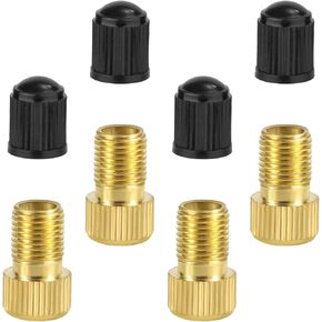 8pcs Bike Bits Presta Pump Valve Adapters, Brass Bicycle Tire Valve Adapter Pump Tools French to US Valve Adapter Air Pump or Air Compressor for Sports Balls Bikes Inflatable Device