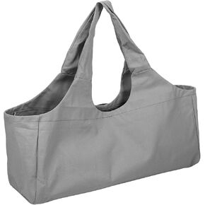 Yoga Mat Bag Large Capacity Yoga Bags and Carriers for Women with Side Pocket Canvas Light Durable Oversized Fits All Size Mats Multipurpose Storage Bag for Diaper Bag Travel Bag(grey)
