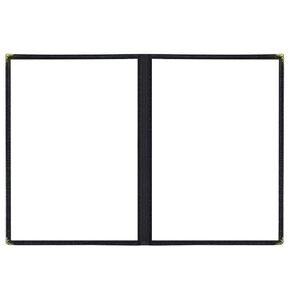 1 Piece Menu Cover Double Fold Menu Cover 8.5 x 11 Inch PVC Menu Cover PVC Menu Folder Transparent Kitchen Menu Binder Recipe Menu Cover Double View Menu Cover(Black, 2 Page 4 View)