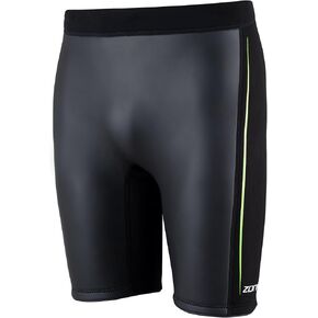 ZONE3 Active-Flex Buoyancy Jammer, 3/2mm Neoprene Shorts for Swim Training, Unisex Black/Lime Wetsuit Shorts