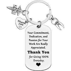 Xiahuyu Dental Hygienist Gifts Keychain Dentist Appreciation Gifts Dental Assistant Gift Dentist Nurse Gift Christmas Birthday Leaving Retirement Thank You Gifts for Dental Employee Staff Coworker